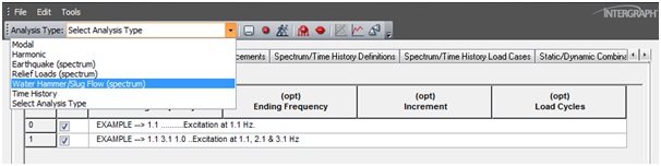 Selecting Slug Flow Module in Caesar II