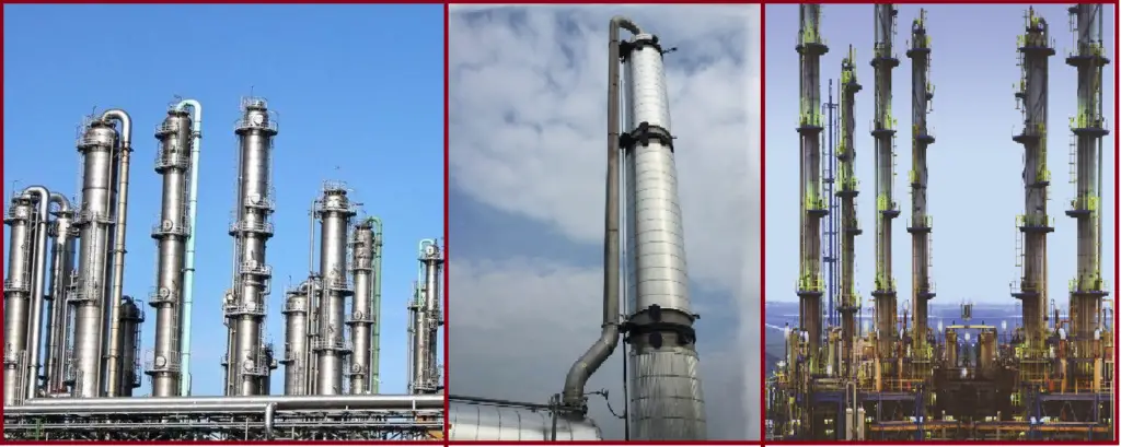 Fractionation Towers or Distillation Columns in Process Plants