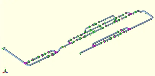 Caesar II image of typical FMS Skid
